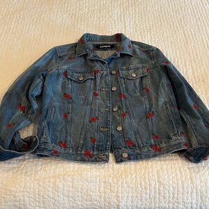 Express Jean Jacket with embroidery detailing
